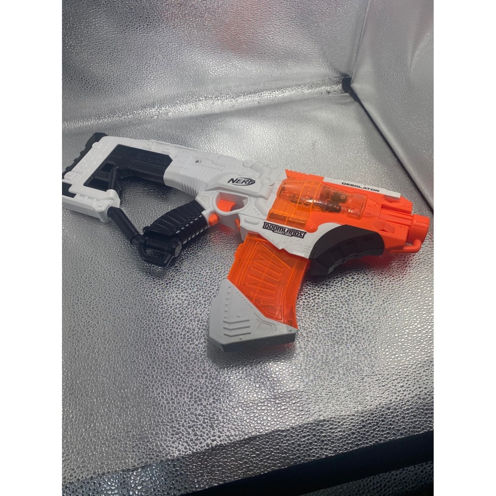 Nerf Doomlands Impact Zone Desolator Motorized Blaster White Orange B6321